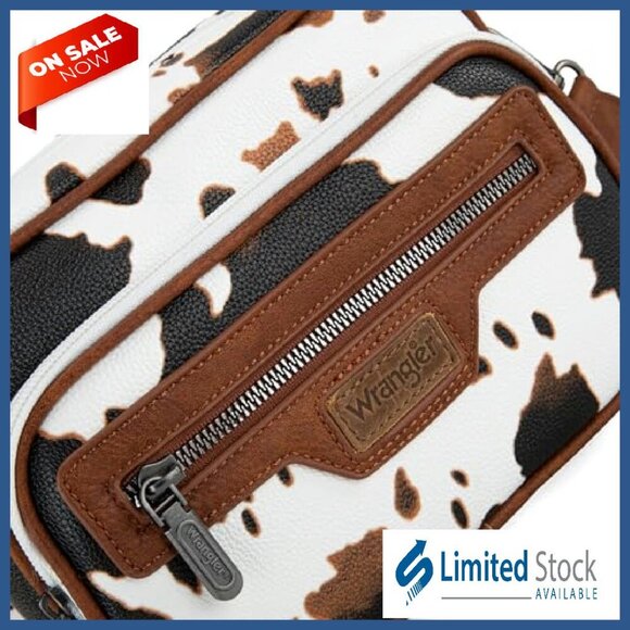 Vegan Leather Crossbody Bag with Multiple Pockets & Adjustable Strap - Picture 4 of 8